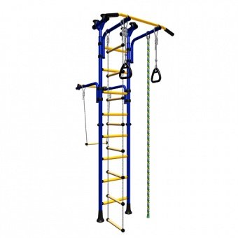 Детский спортивный комплекс ДСКМ "Олимпиец-1" (ДСКМ-2-8.06.Т1.490.01-22) обливные сине/жёлтый