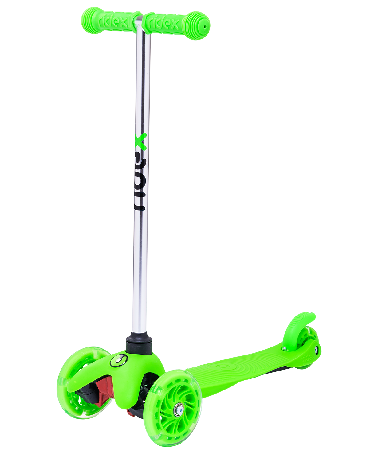 Самокат 3-колесный Zippy 3D, 120/80 мм, зеленый