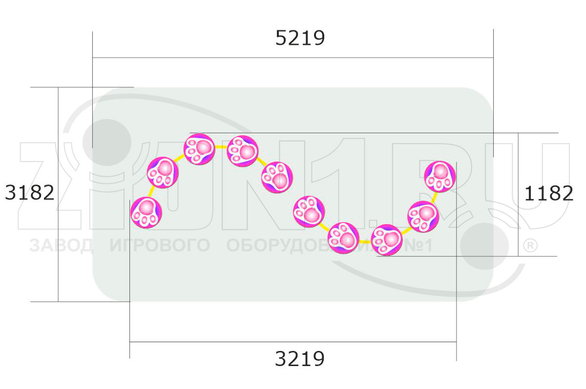 Бум детский ZION Следы, разные цвета