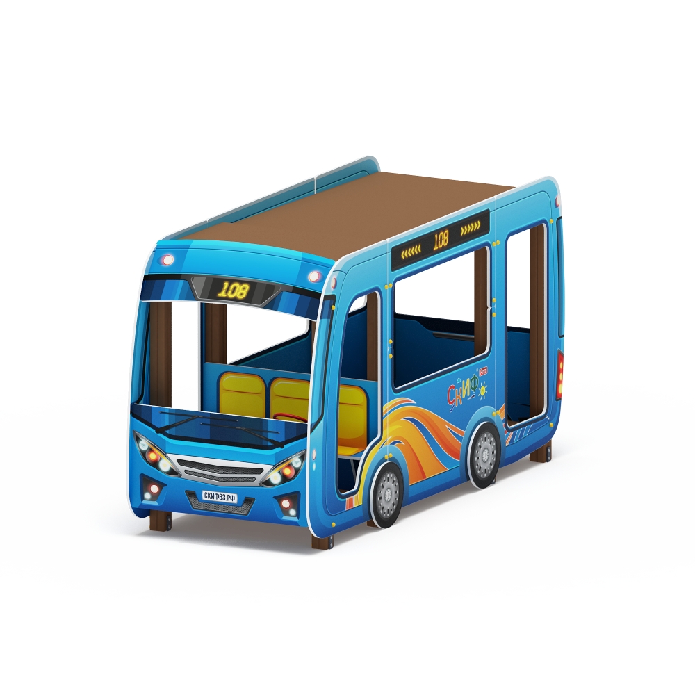 Беседка АВТОБУС для детской площадки МФ 10.03.13