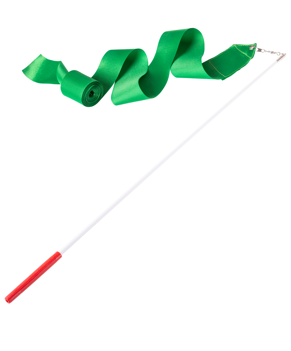 Лента для художественной гимнастики AGR-201 4м, с палочкой 46 см, зеленый