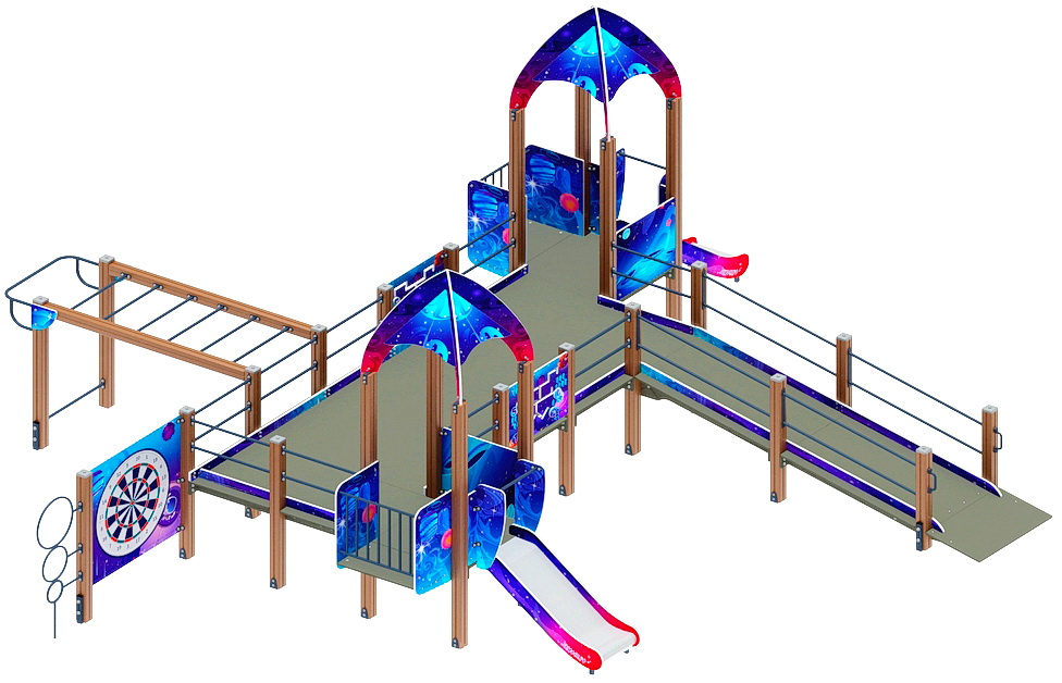 Детский спортивный комплекс ЗАБОТА КОСМОПОРТ (H=750) ДОВ 20.14.01-01