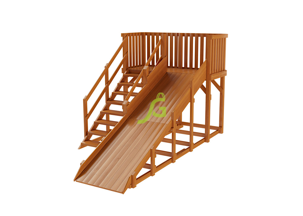 Деревянная зимняя горка Snow Fox, скат 4 метра