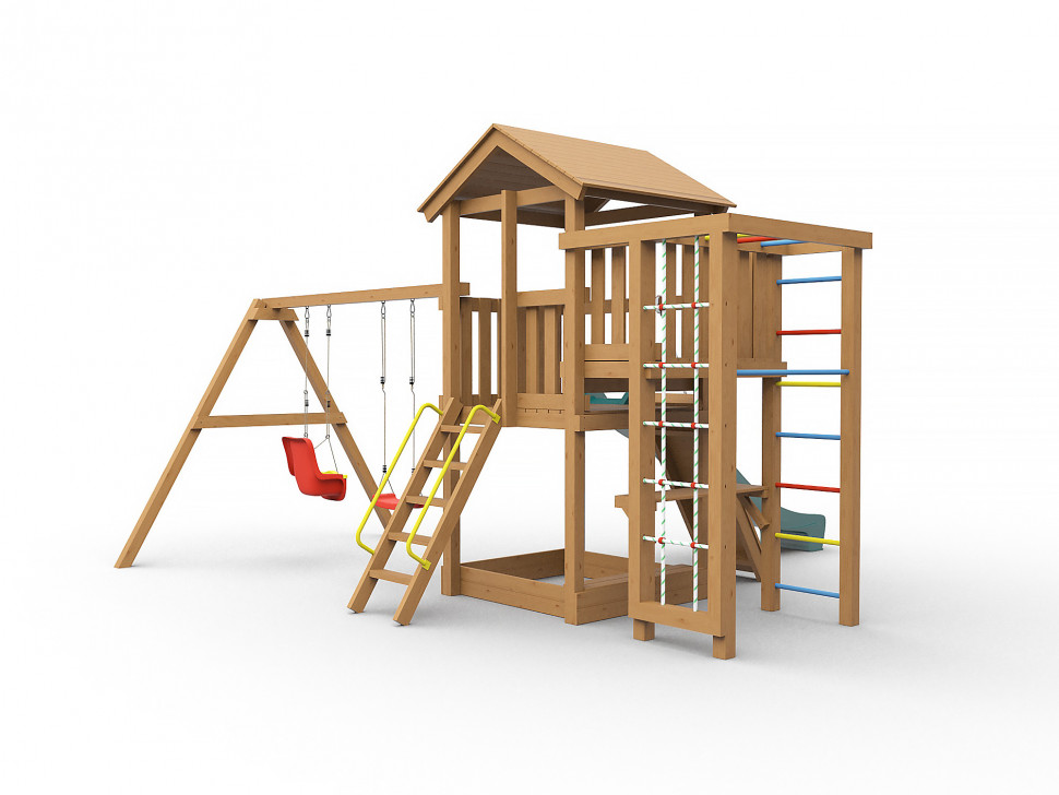 Детская игровая площадка Лео (окрашенная)