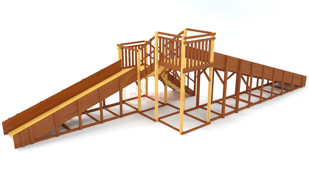 Зимняя горка Савушка ЗИМА 7/1 (скаты 5 и 8 м, разносторонний)