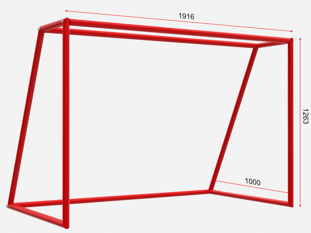 Ворота хоккейные разборные тренировочные из трубы D=43 мм (17.102-43)
