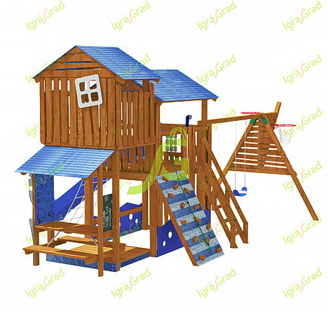 Детская деревянная площадка IgraGrad Домик 3 для общественных мест