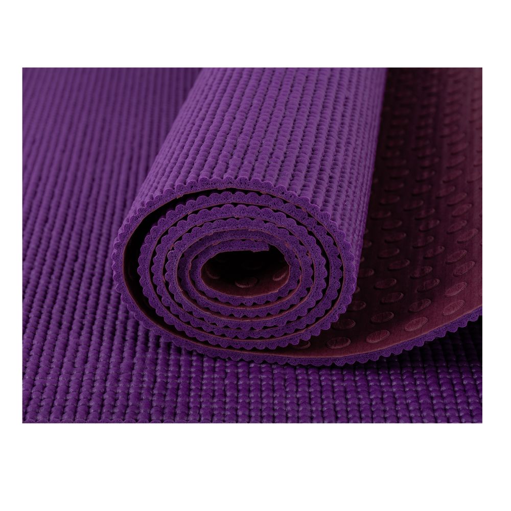 Коврик для йоги и фитнеса Atemi, AYM01DB, ПВХ, 173x61x0,6 см, двусторонний, фиолетовый