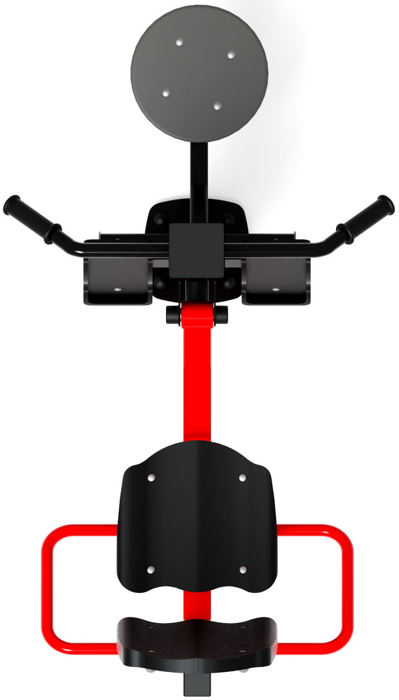 Тренажер уличный ЖИМ НОГАМИ+ ТВИСТЕР (красный) СТ 022-11