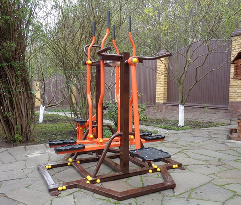 ТОС-0401 Маятник, Сведение и разведение ног, лыжный ход (мобильный уличный тренажерный комплекс)