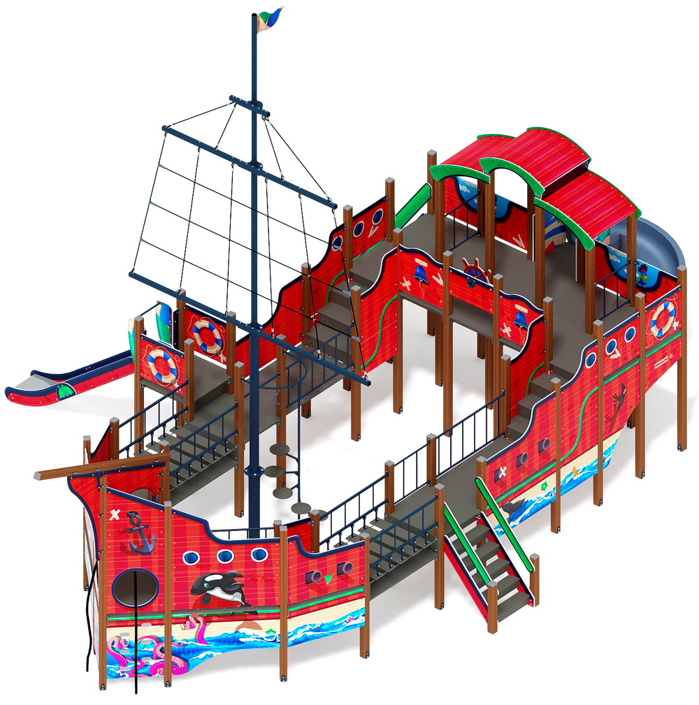 ФРЕГАТ детский игровой комплекс ДИК 2.03.3.04-10 (H=2000, H=1500)