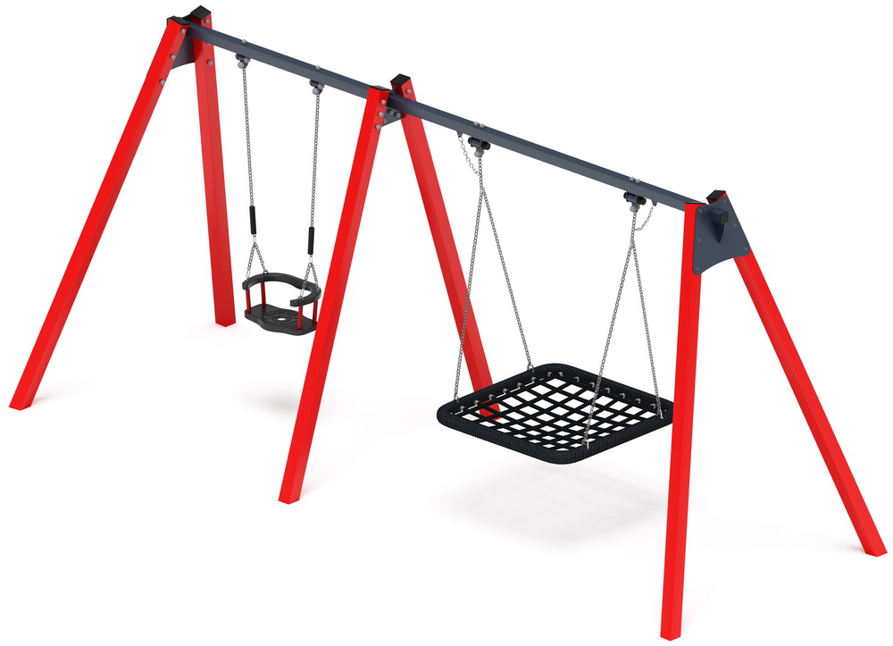Качели М2 двойные ИО 12.М.06.01.01-01 (красный)