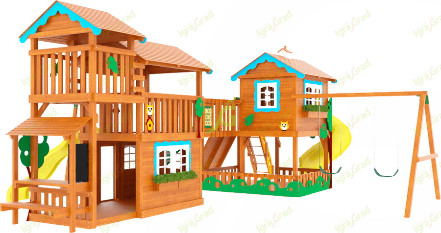 Детская деревянная площадка IgraGrad Домик 6 Совенок