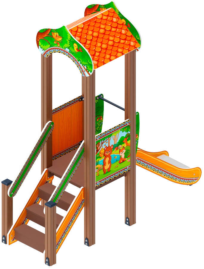 ПОЛЯНКА детский игровой комплекс ДИК 1.16.01-01 (H=750)