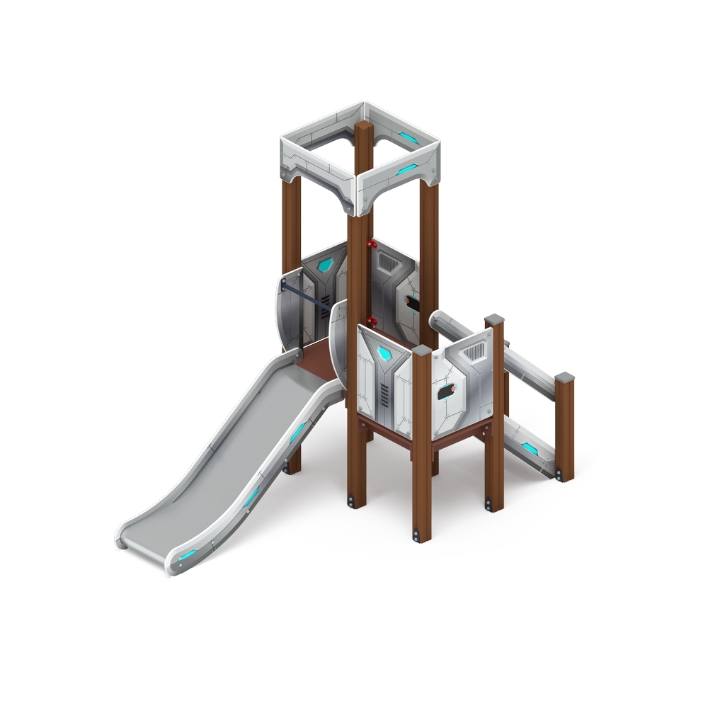 КОРОЛЕВСТВО (техно) детский игровой комплекс ДИК 1.15.01-02 (H=900)