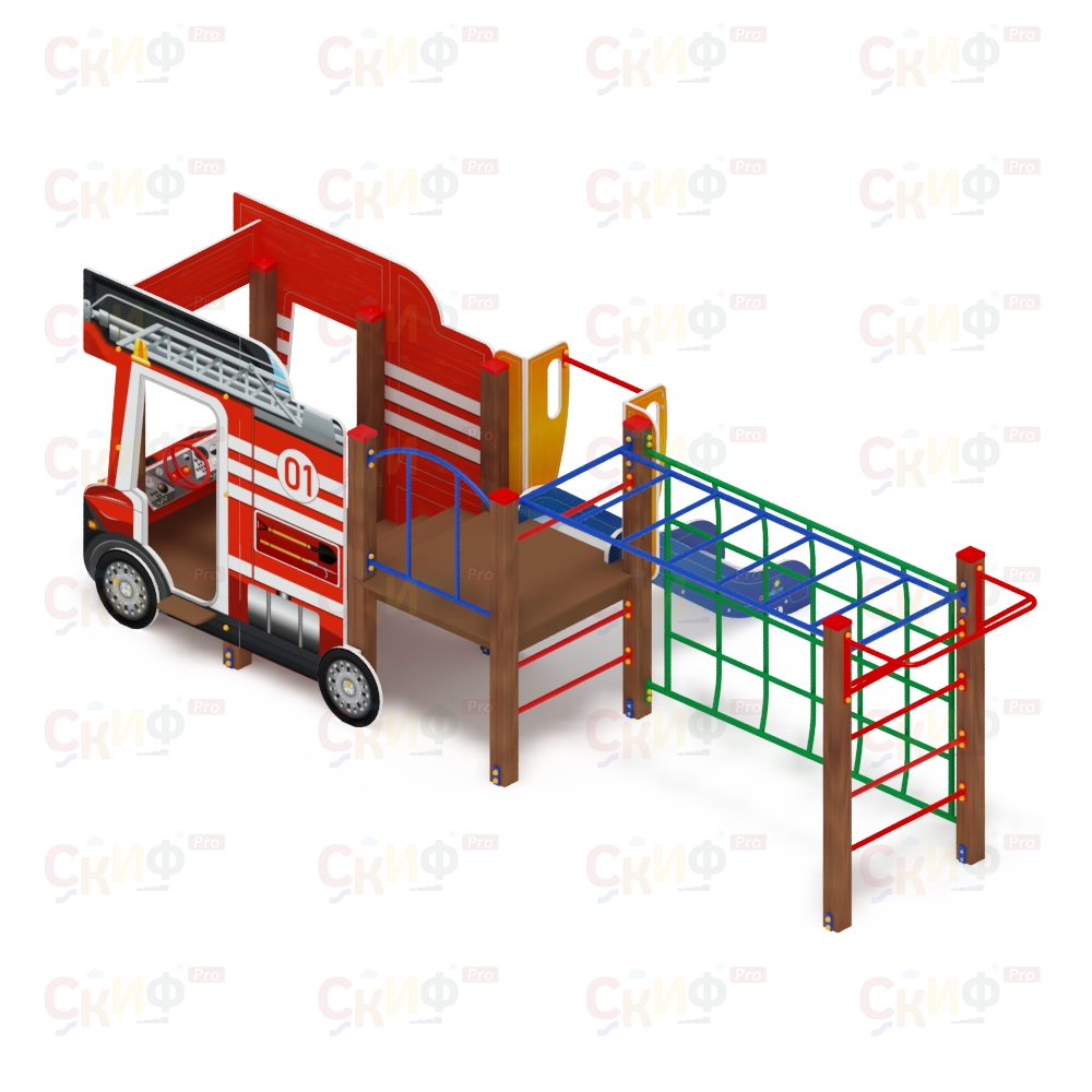 ПОЖАРНАЯ МАШИНА детский игровой комплекс ДИК 1.03.2.04-01 (H=750)