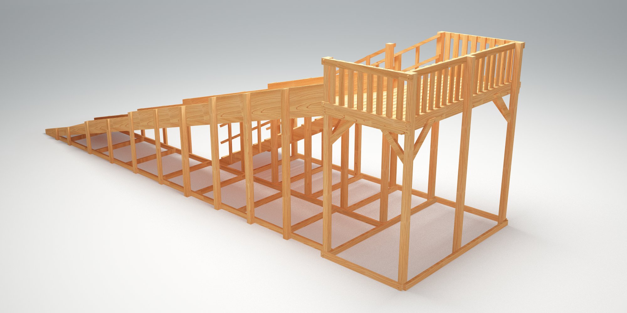 Зимняя горка ЗИМА WOOD-8 Савушка (скат 9 м)