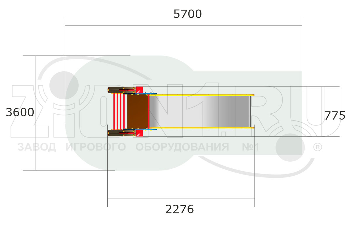 Горка детская ZION Волна H=950 (Г049)