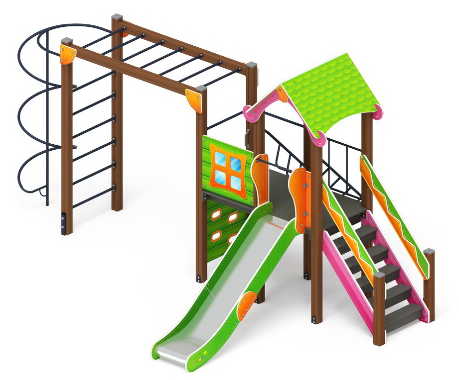 ЛУКОМОРЬЕ детский игровой комплекс ДИК 2.25.05-01.С (Н=1200)