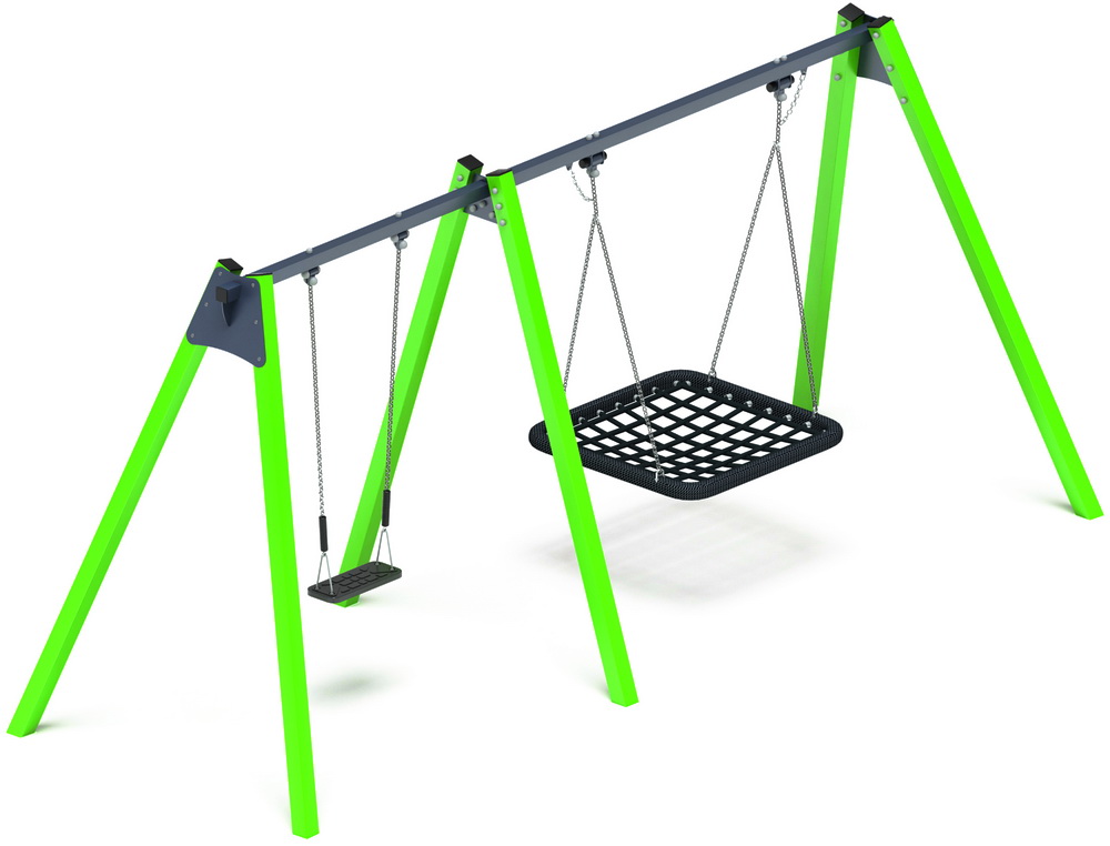 Качели М2 двойные ИО 12.06.03.01-02 (зеленые)