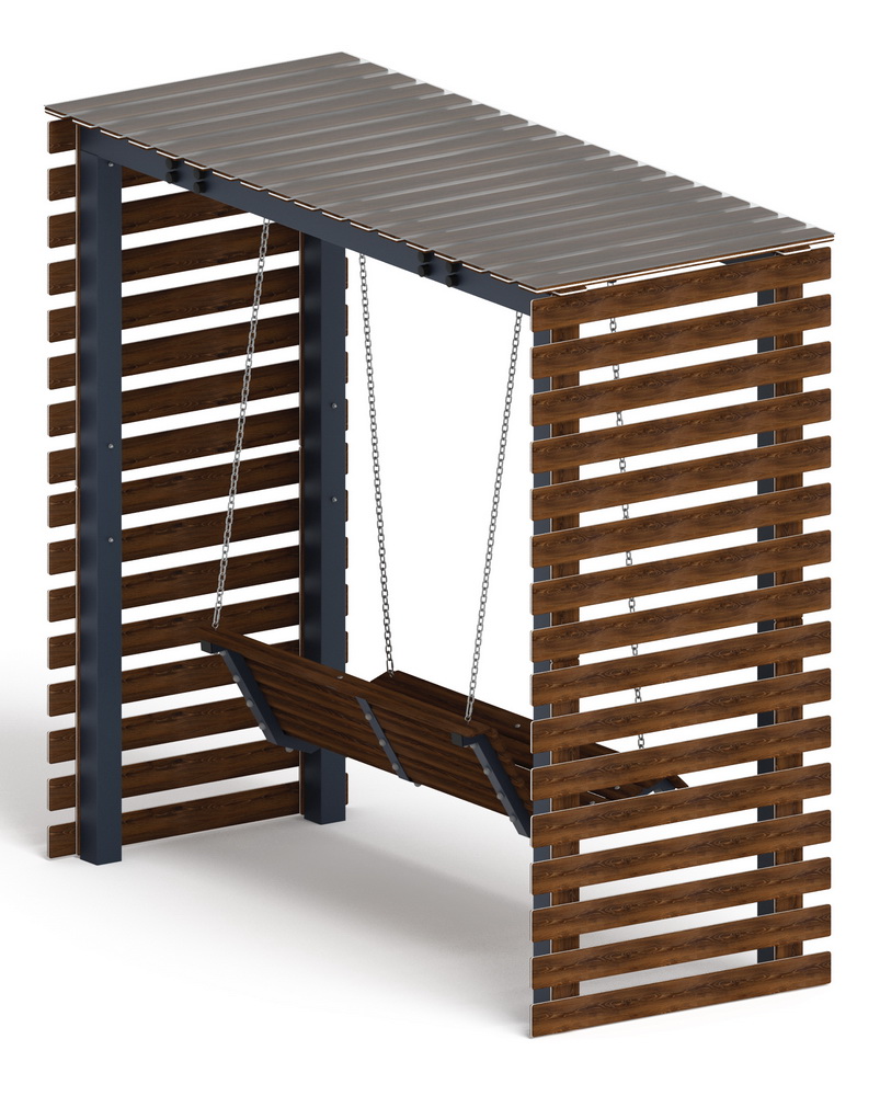 Пергола беседка с качелями МФ 78.05.01 /с поликарбонатом/