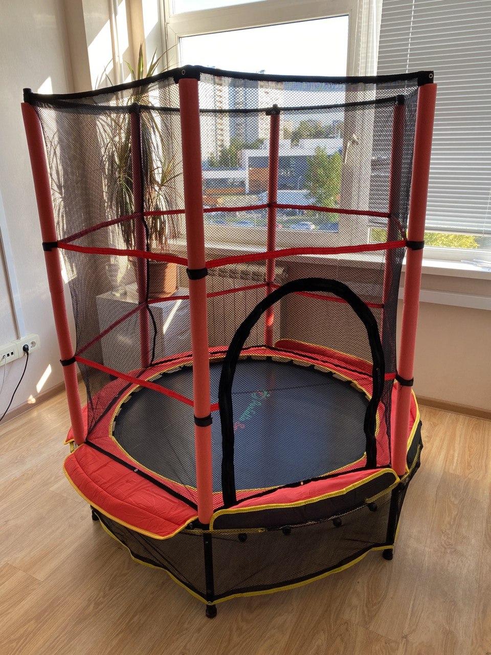 Батут детский с защитной cеткой PERFETTO SPORT 5, диаметр 1,4 м