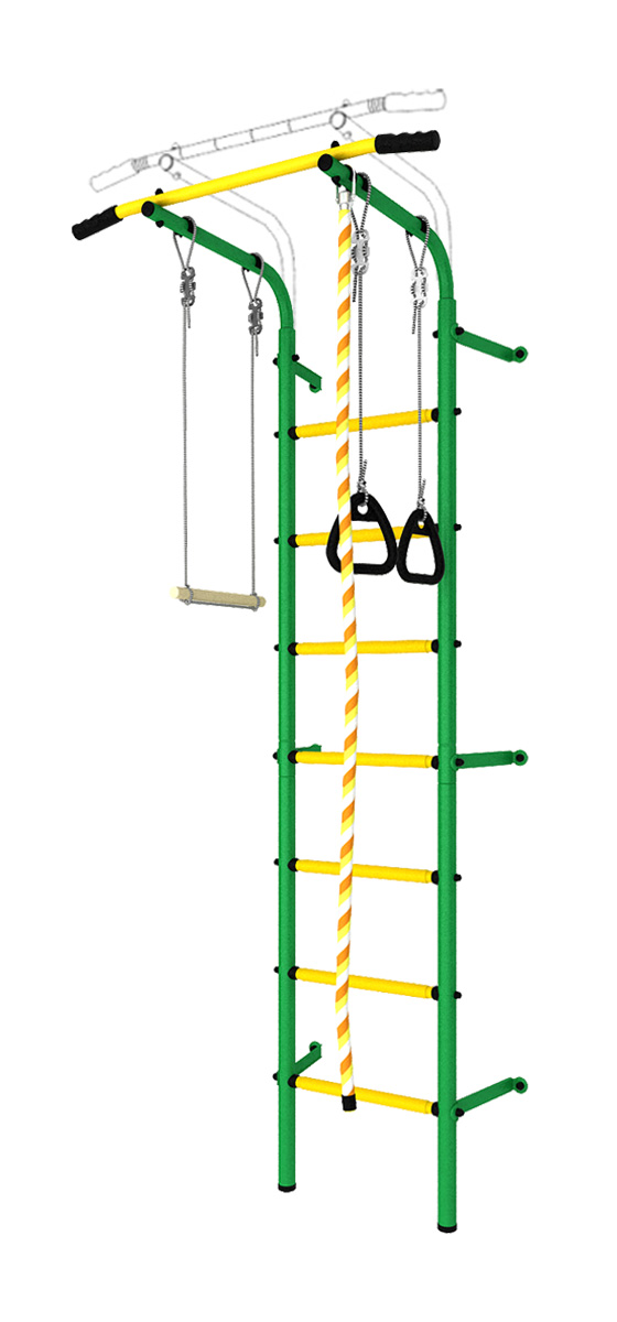 DSK Пристенный с регулировкой (с массажными ступенями) Зеленый/Желтый ДСКМ-2С-7.06.Г1.410.14-24