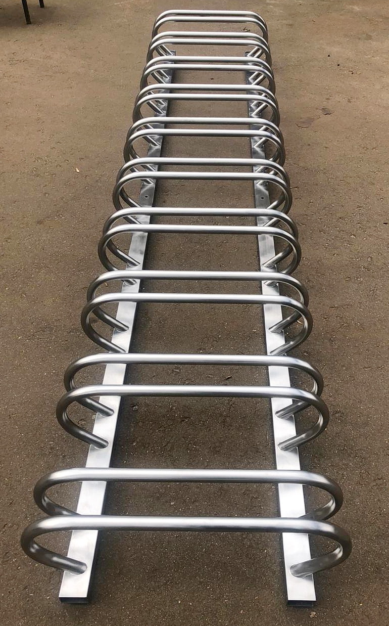 Велопарковка VP73A Треугольник, нержавеющая сталь