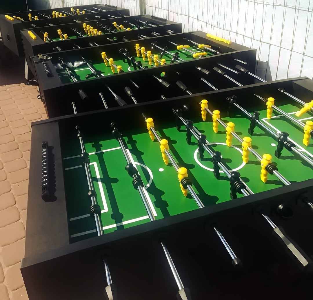 Настольный футбол (кикер) Porturin 5 ф (140 x 74 x 89 см, серебристо-черный)