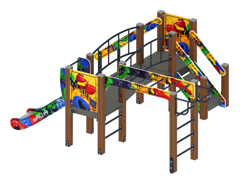 КАРАПУЗ (Граффити) детский игровой комплекс ДИК 1.001.05-03 (Н=750)