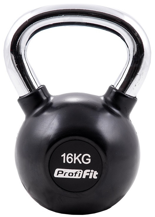 Гиря обрезиненная с хромированной ручкой 16 кг PROFI-FIT