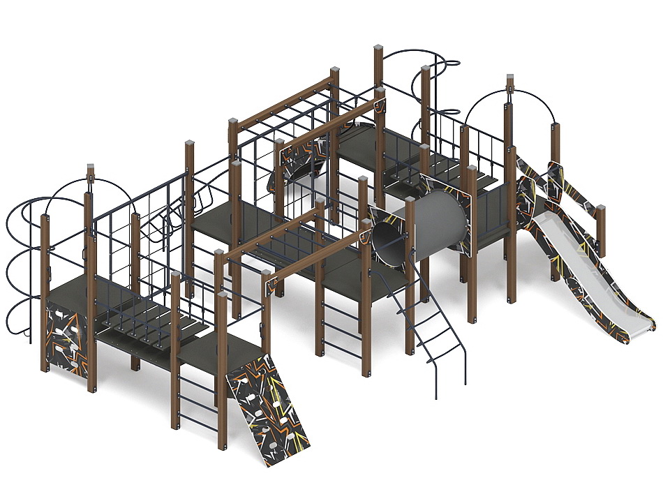 СПОРТ (Техно-оранжевый) детский игровой комплекс ДИК 2.06.01-02 (Н=1200)