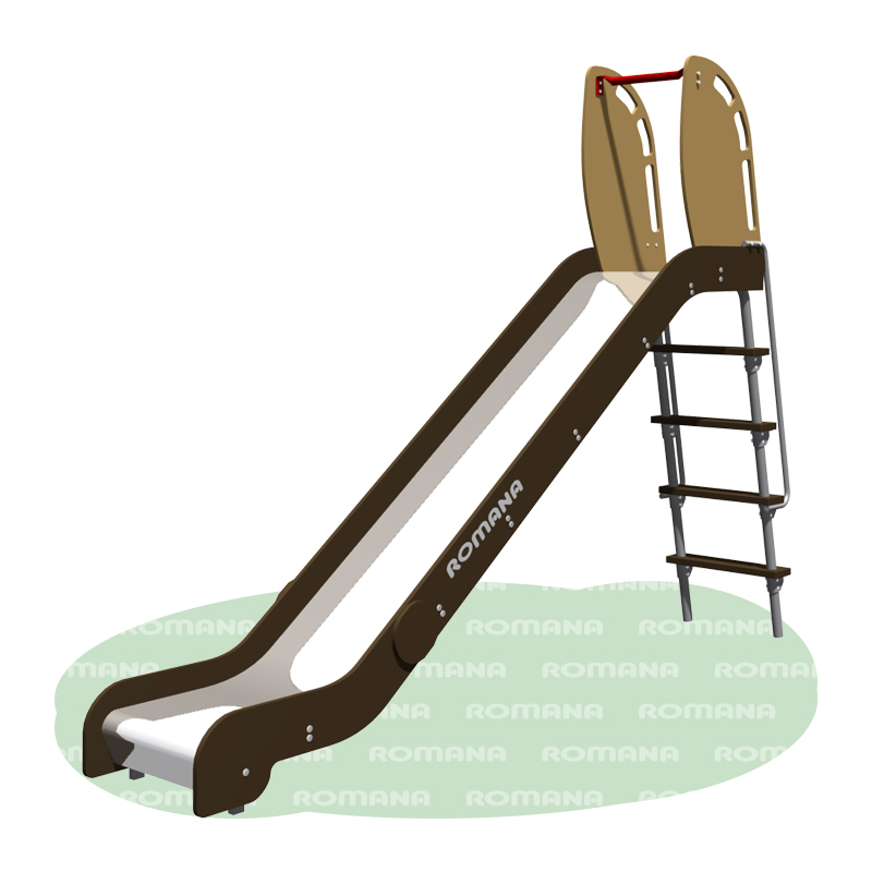Горка h 1550, скат нержавейка Romana 110.24.00 коричневый