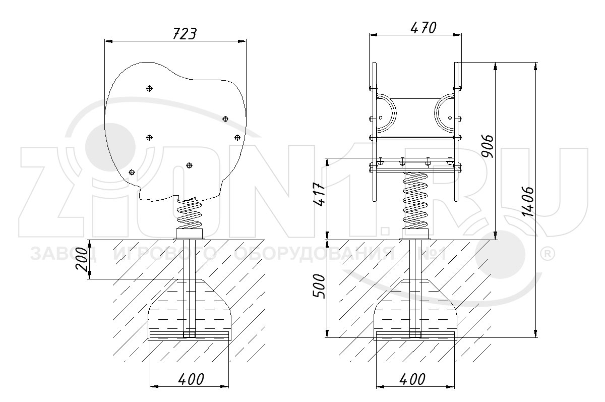 Качалка на пружине ZION Слоник