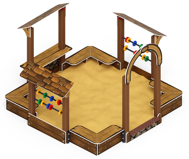 ТЕРЕМОК песочный дворик (Коричневый) ИО 6.01.04-02