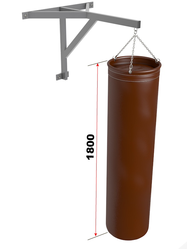 Боксёрский мешок, вес 95-110 кг, кожа, профессиональный (05.103)