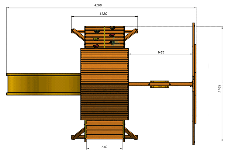 Детский деревянный игровой комплекс КРЕПОСТЬ СВОБОДЫ