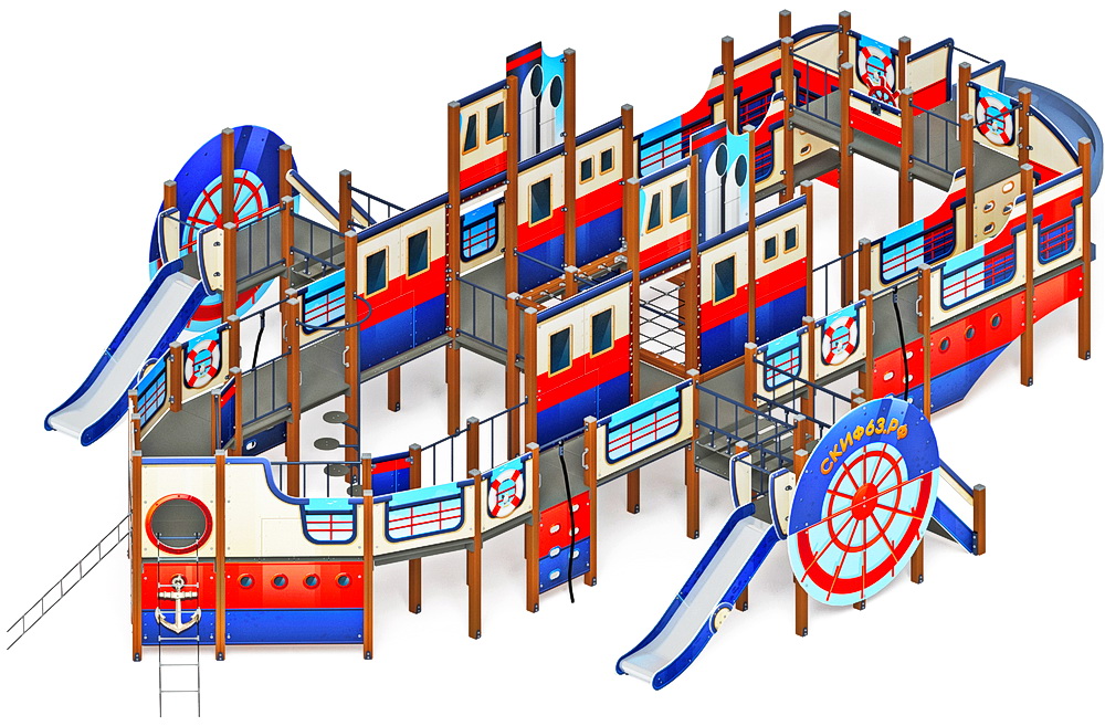 ПАРОХОД детский игровой комплекс ДИК 2.03.3.05-01 (H=1200, H=2000)