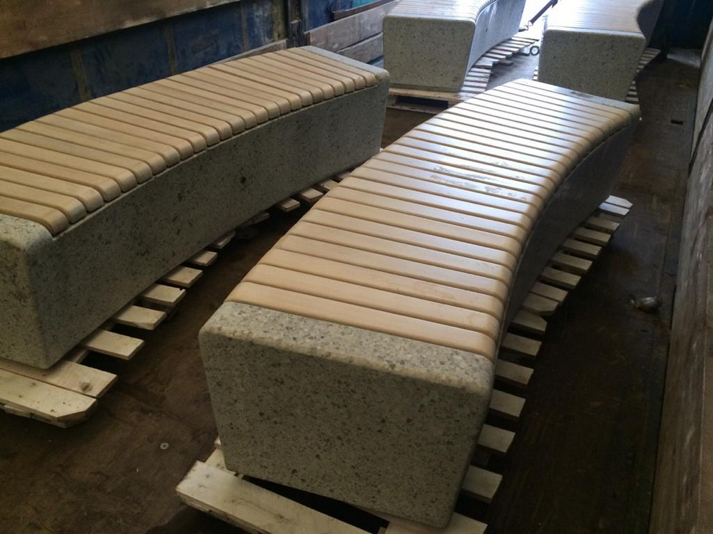 Скамья ОНДА бетонная С-66-R200