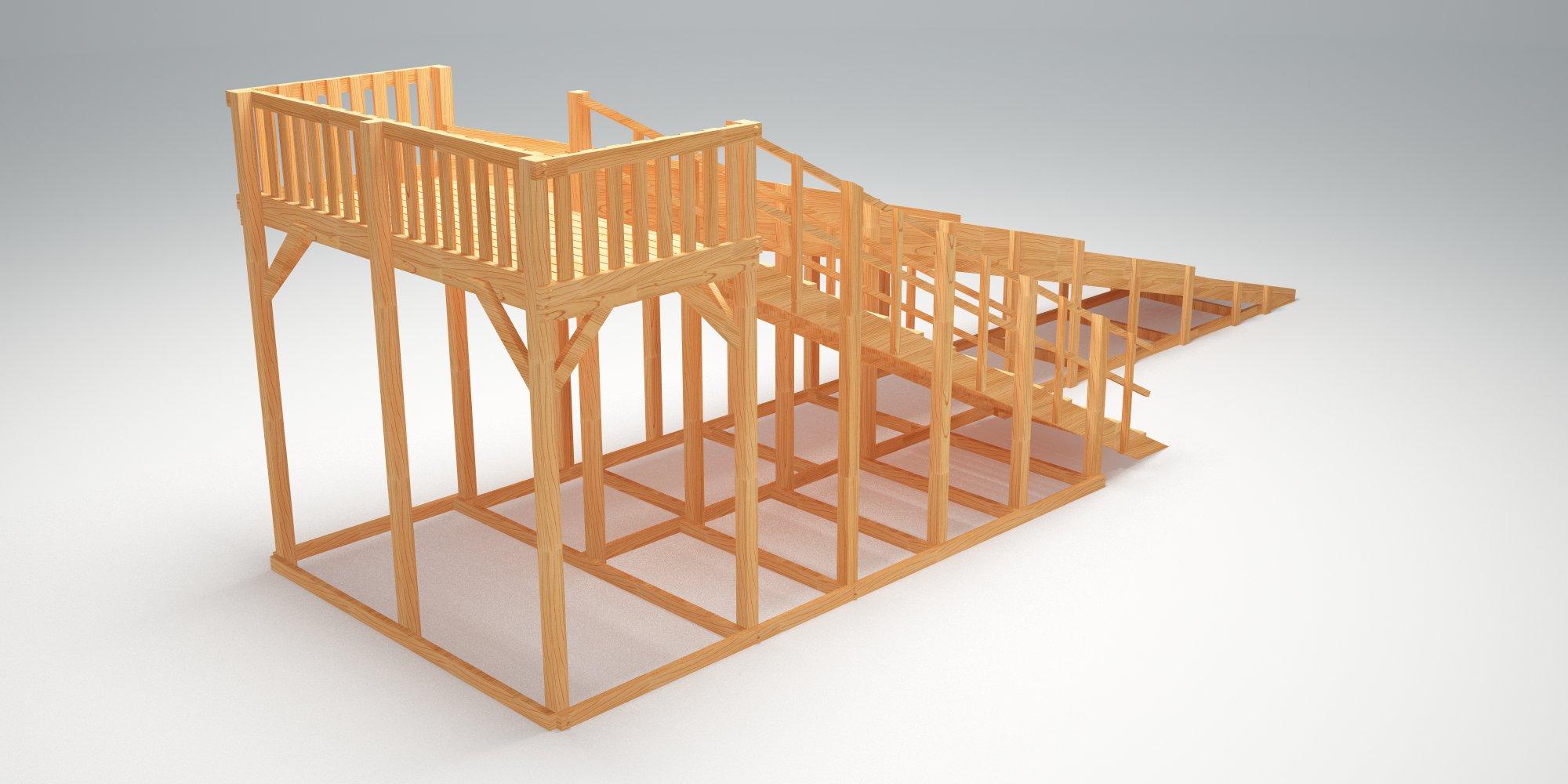 Зимняя горка ЗИМА WOOD-8 Савушка (скат 9 м)