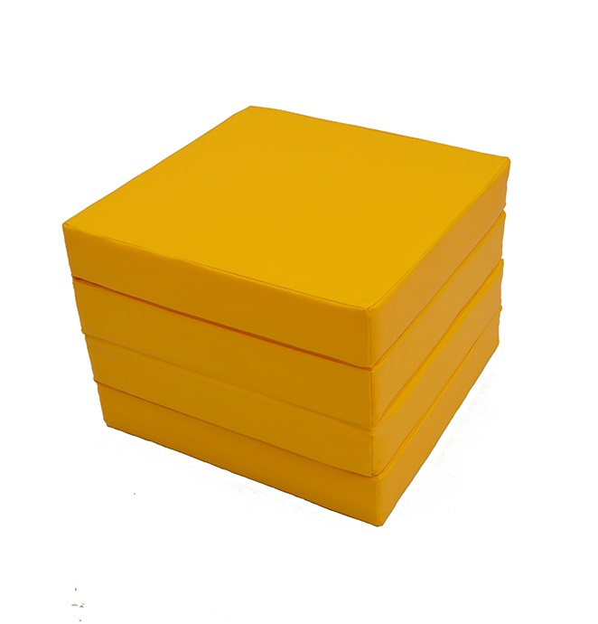 Мат № 11 (100 х 100 х 10) складной 4 сложения жёлтый