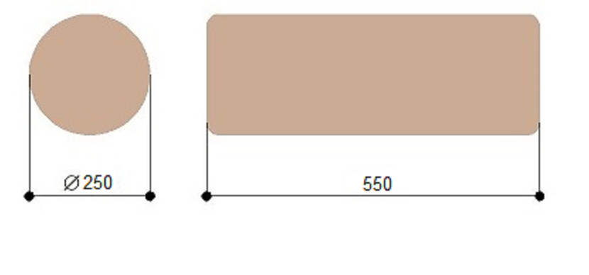 Массажный валик круглый 25 см Heliox D25