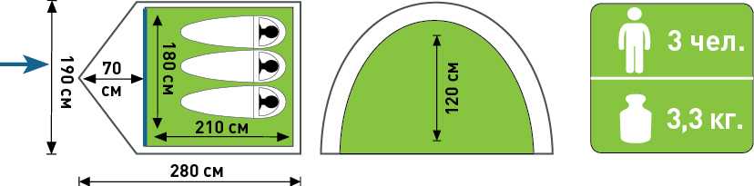 Палатка туристическая Аtemi OKA 3 CX