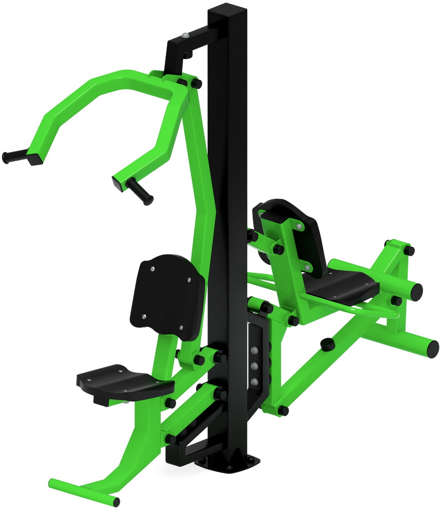Тренажер уличный ВЕРХНЯЯ ТЯГА + ФЛЕКС (зеленый) СТ 021-12.П