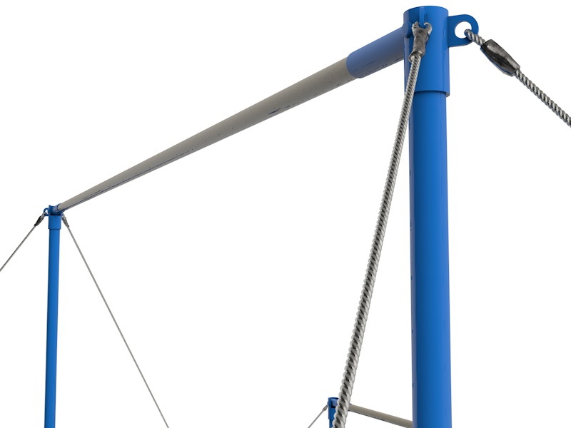 Брусья гимнастические женские разновысокие на растяжках (04.104)