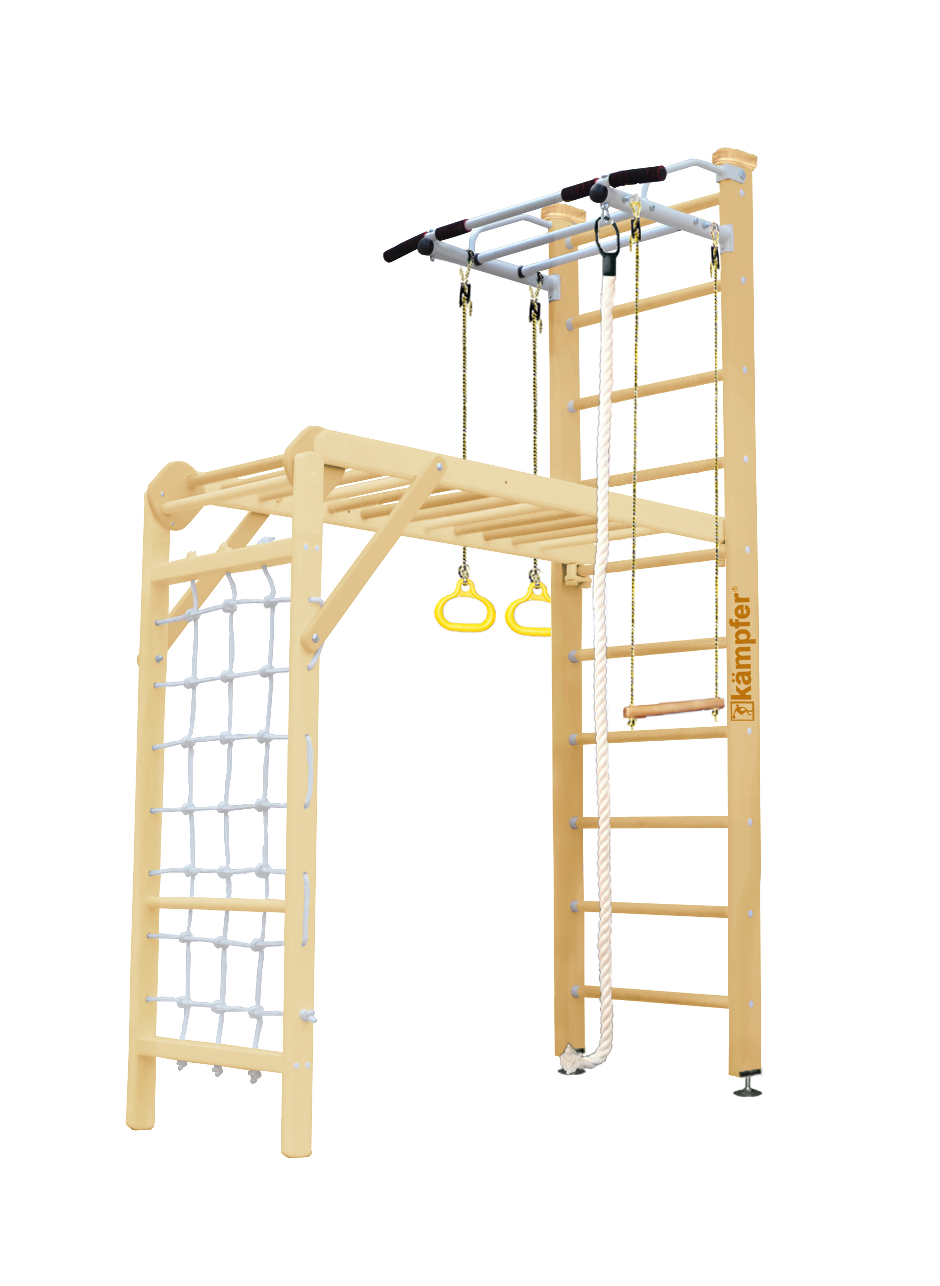 Шведская стенка Kampfer Union Ceiling (№1 Натуральный Высота 3 м белый антик турник)