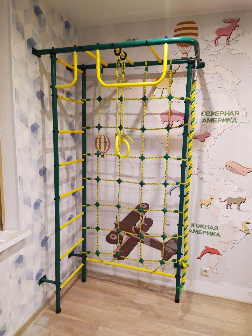 Детская шведская стенка Пионер 8 пурпурно/жёлтый