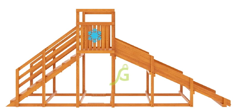 Зимняя деревянная горка IgraGrad Snow Fox Start, скат 4 м