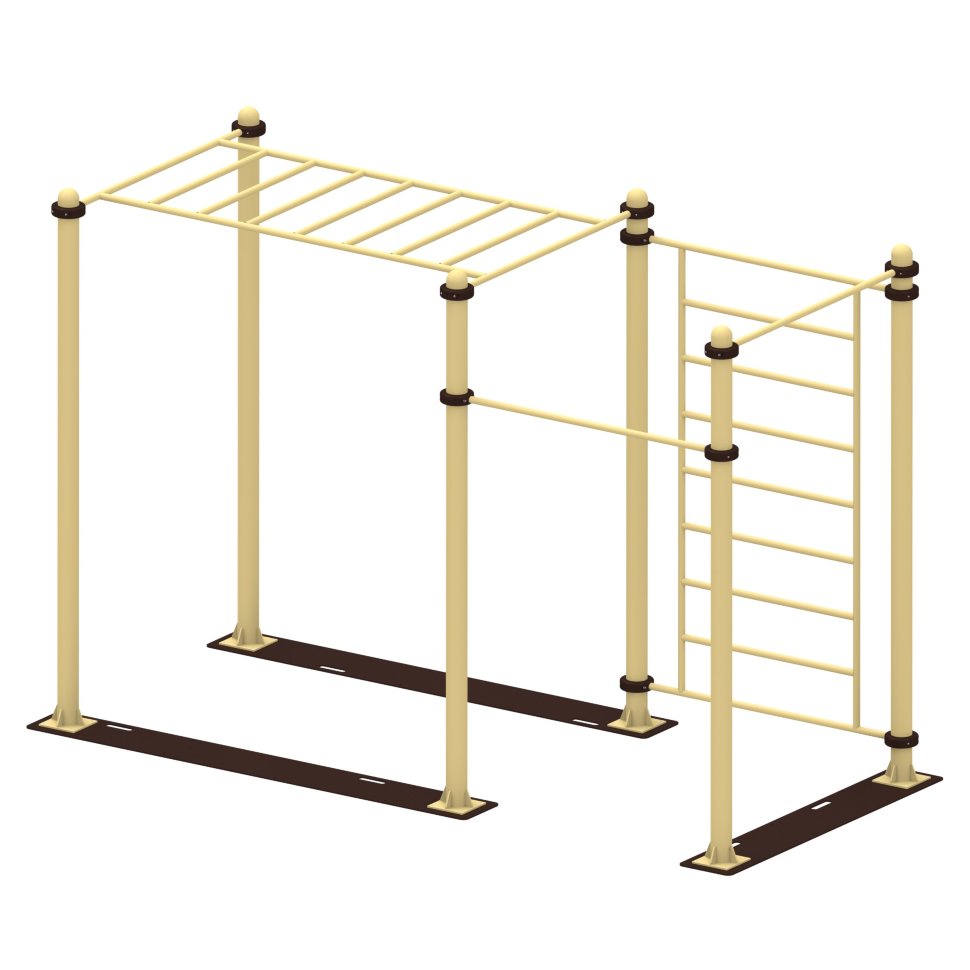 Мобильный комплекс для Воркаут Air-Gym Стандарт-4, 89 мм, серый, серый