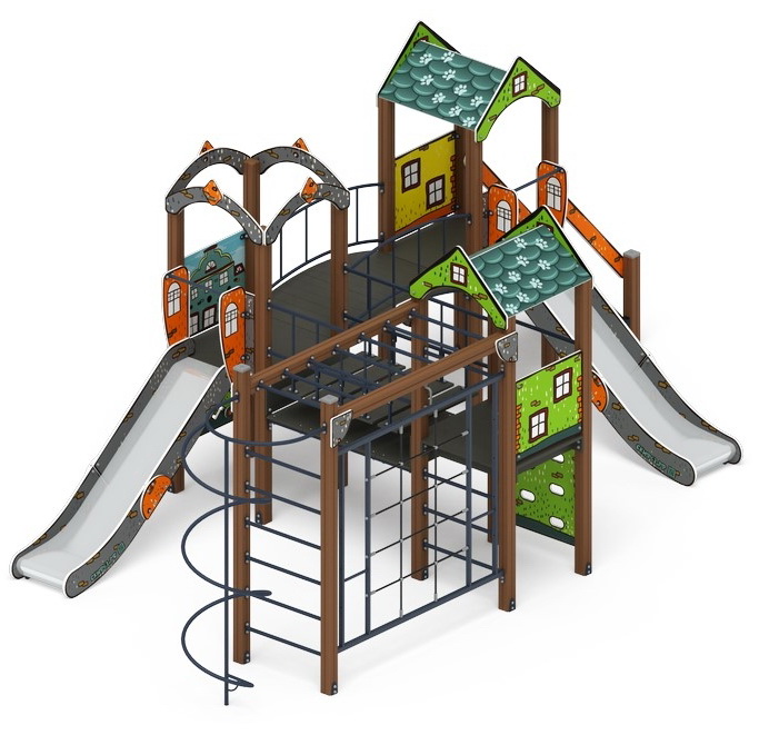 ГОРОДОК (Городок) детский игровой комплекс ДИК 2.01.3.02-01 (H=1200)